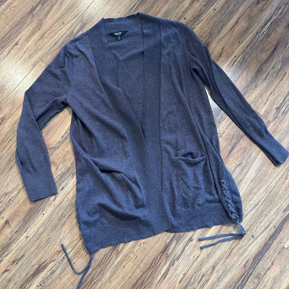 Simply Vera Dusty Violet Side Tie Cardigan